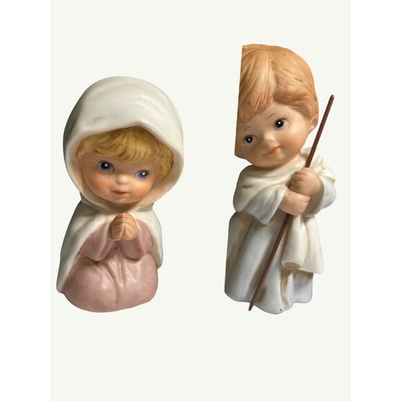 Homco Vintage 3 Piece Porcelain Child Nativity Christmas Figurines #5258 - Picture 13 of 15